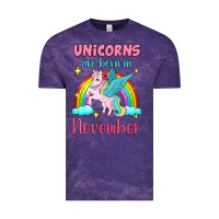 Cloud Purple unicorns are born in november Vintage Tee - Jasminsmagicworld