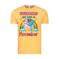 Vintage Mustard unicorns are born in november Vintage Tee - Jasminsmagicworld