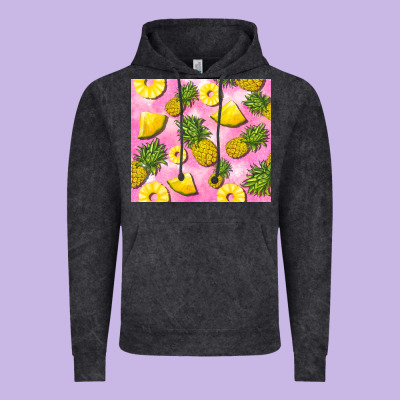Pink Pineapple Vintage Hoodie Designed By Barkaloodesign