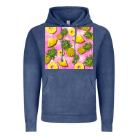 Vintage Denim pink pineapple Vintage Hoodie - BarkalooDesign