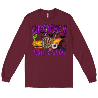 Burgundy Spooky babes club Long Sleeve Tee - texasbilliewilder