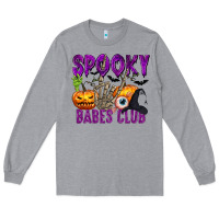 Heather Grey Spooky babes club Long Sleeve Tee - texasbilliewilder