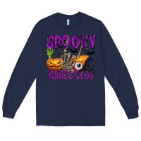 Navy Spooky babes club Long Sleeve Tee - texasbilliewilder