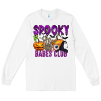 White Spooky babes club Long Sleeve Tee - texasbilliewilder