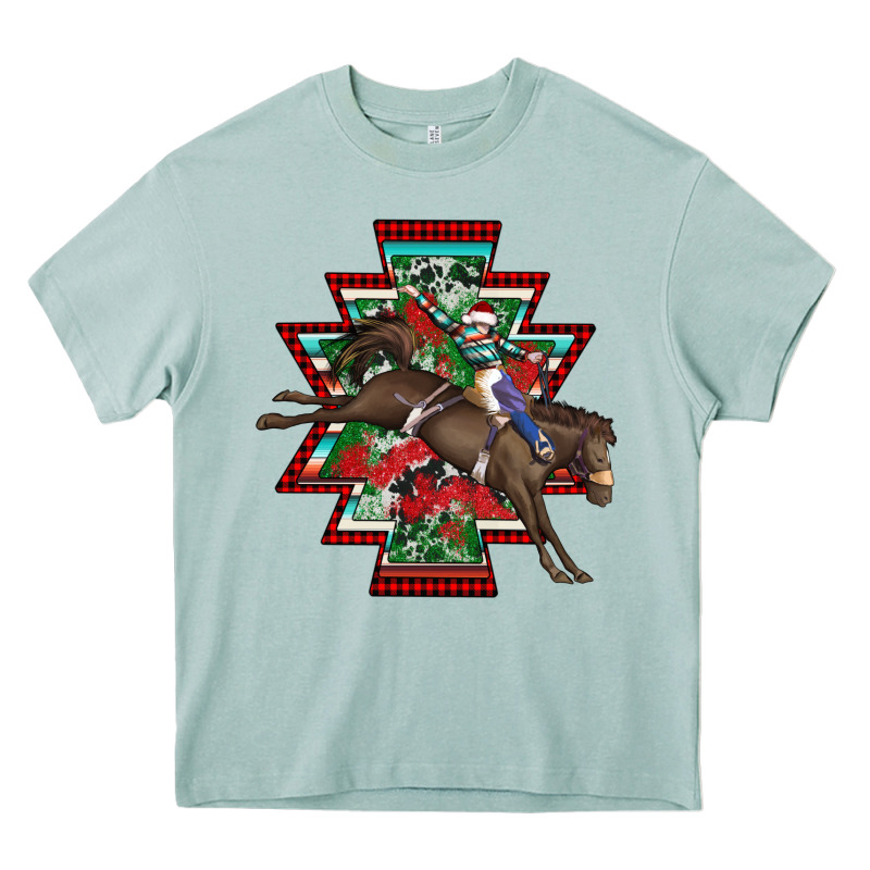 Aztec Rodeo Christmas Heavy Core Tee by AdoDesignShop | Teevron