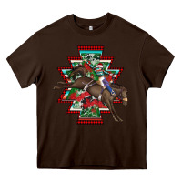 Chocolate Brown aztec rodeo christmas Heavy Core Tee - AdoDesignShop
