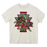 Cream aztec rodeo christmas Heavy Core Tee - AdoDesignShop