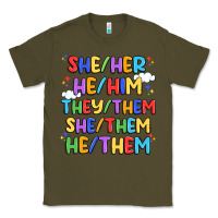 Army Green pride pronouns Classic Tee - Artiststas