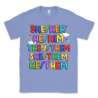 Colony Blue pride pronouns Classic Tee - Artiststas