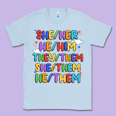 Pride Pronouns Classic Tee Designed By Artiststas