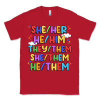 Red pride pronouns Classic Tee - Artiststas