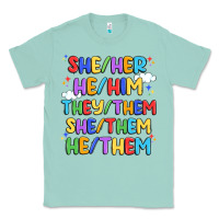 Seafoam pride pronouns Classic Tee - Artiststas