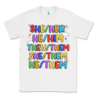 White pride pronouns Classic Tee - Artiststas