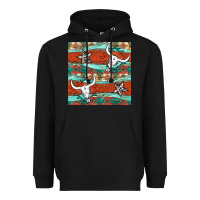 Black western aztec bull skull stars seamless pattern Heavyweight Hoodie - BundleAndBundleShop
