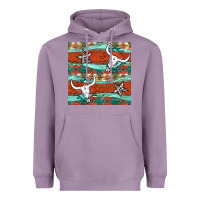 Lavender western aztec bull skull stars seamless pattern Heavyweight Hoodie - BundleAndBundleShop