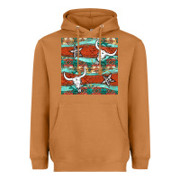 Meerkat western aztec bull skull stars seamless pattern Heavyweight Hoodie - BundleAndBundleShop