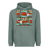 Sage western aztec bull skull stars seamless pattern Heavyweight Hoodie - BundleAndBundleShop