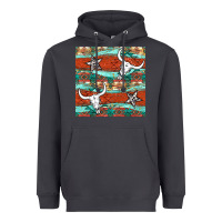 Smoke western aztec bull skull stars seamless pattern Heavyweight Hoodie - BundleAndBundleShop