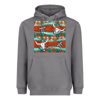 Storm western aztec bull skull stars seamless pattern Heavyweight Hoodie - BundleAndBundleShop