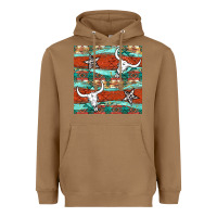 Toasted Coconut western aztec bull skull stars seamless pattern Heavyweight Hoodie - BundleAndBundleShop