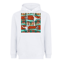 White western aztec bull skull stars seamless pattern Heavyweight Hoodie - BundleAndBundleShop
