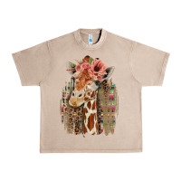 French Oak Giraffe with Floral Urban Heavy Tee - Bettercallsaul