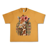 Peanut Butter Giraffe with Floral Urban Heavy Tee - Bettercallsaul
