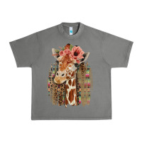 Tornado Giraffe with Floral Urban Heavy Tee - Bettercallsaul