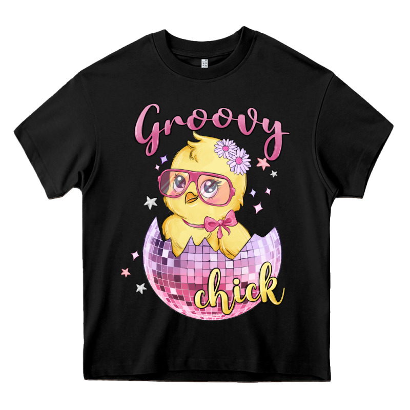 Groovy Chick Easter Heavy Core Tee by MaliasSmallBusiness | Teevron