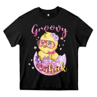 Black groovy chick easter Heavy Core Tee - MaliasSmallBusiness