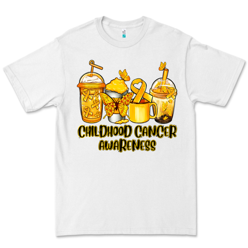Childhood Cancer Awareness Coffee Cups Premium Tee by NancyCooperArtShop | Teevron