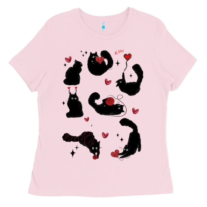 Valentine Cat Ladies Tee by MaliasSmallBusiness | Teevron