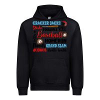 Black baseball typography words Urban Hoodie - Artiststas
