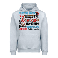 Heather Grey baseball typography words Urban Hoodie - Artiststas