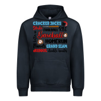 Navy baseball typography words Urban Hoodie - Artiststas