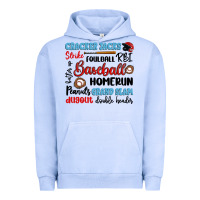 Pigment Grape Ice baseball typography words Urban Hoodie - Artiststas