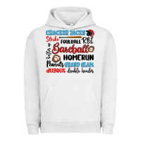 Pigment Lunar Rock baseball typography words Urban Hoodie - Artiststas