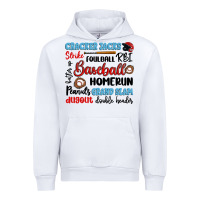 White baseball typography words Urban Hoodie - Artiststas