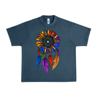 Midnight Navy pride sunflower dreamcatcher Urban Heavy Tee - JahusDesignShop