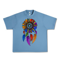 Pebble Blue pride sunflower dreamcatcher Urban Heavy Tee - JahusDesignShop