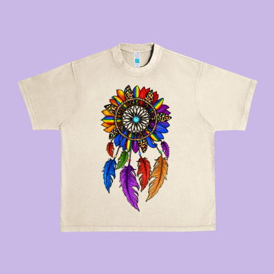 Pride Sunflower Dreamcatcher Urban Heavy Tee Designed By Jahusdesignshop