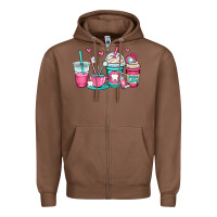 Chestnut dentist coffee cups Zipper Hoodie - OliviaCreatesArt