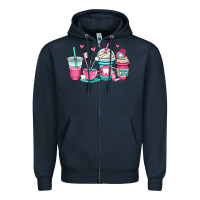 Navy dentist coffee cups Zipper Hoodie - OliviaCreatesArt