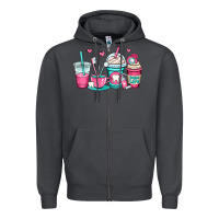Smoke dentist coffee cups Zipper Hoodie - OliviaCreatesArt