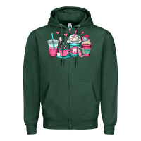 Sports Green dentist coffee cups Zipper Hoodie - OliviaCreatesArt