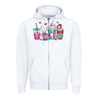 White dentist coffee cups Zipper Hoodie - OliviaCreatesArt