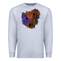 Heather Grey halloween patch  4 Premium Sweatshirt - BundleAndBundleShop