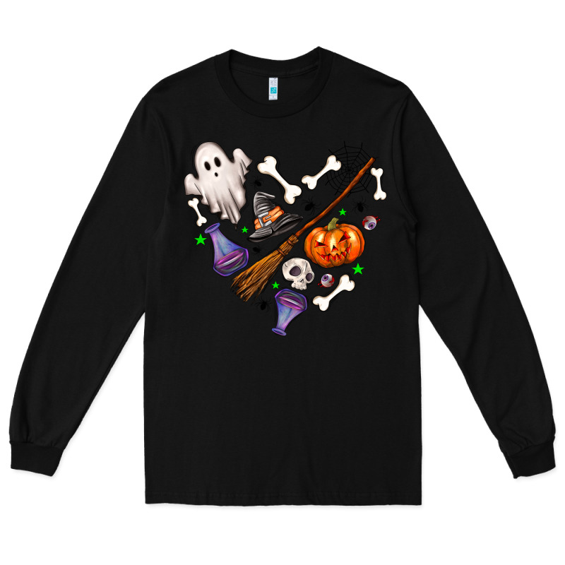 Love Hallowen Long Sleeve Tee by NancyCooperArtShop | Teevron