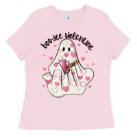 Bubblegum Pink boo jee valentine Ladies Tee - MaliasSmallBusiness