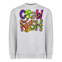 Heather Grey crawfish mardi gras Heavyweight Sweatshirt - CowGirlArtShop